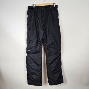 SKI GEAR Men's Large Black Insulated Waterproof Snow Ski Pants Winter